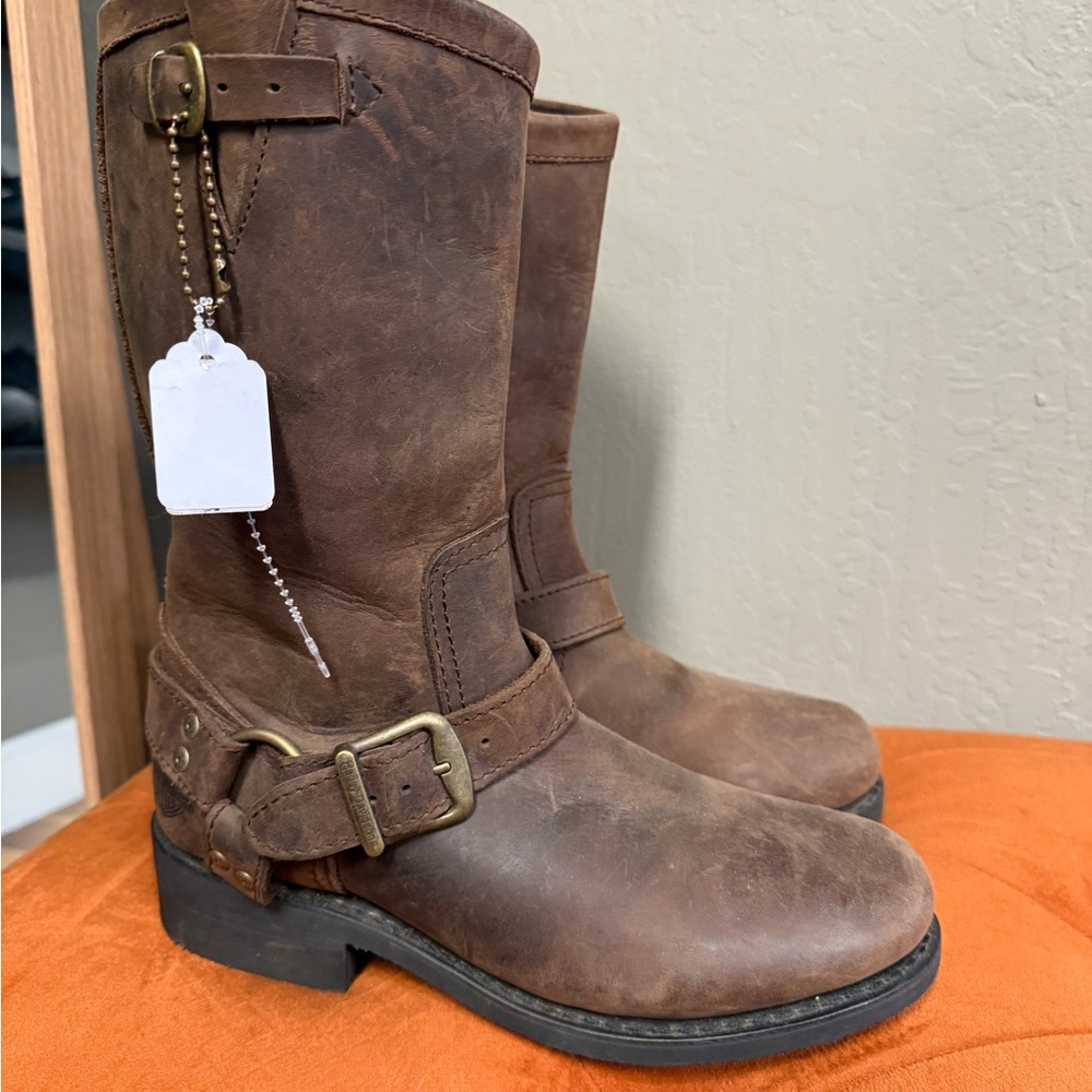 Harley-Davidson Brown Heeled Boots - Picture 3 of 3